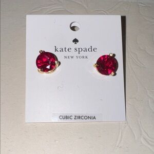 Kate Spade Fuchsia Cubic Zirconia Earrings - NWT